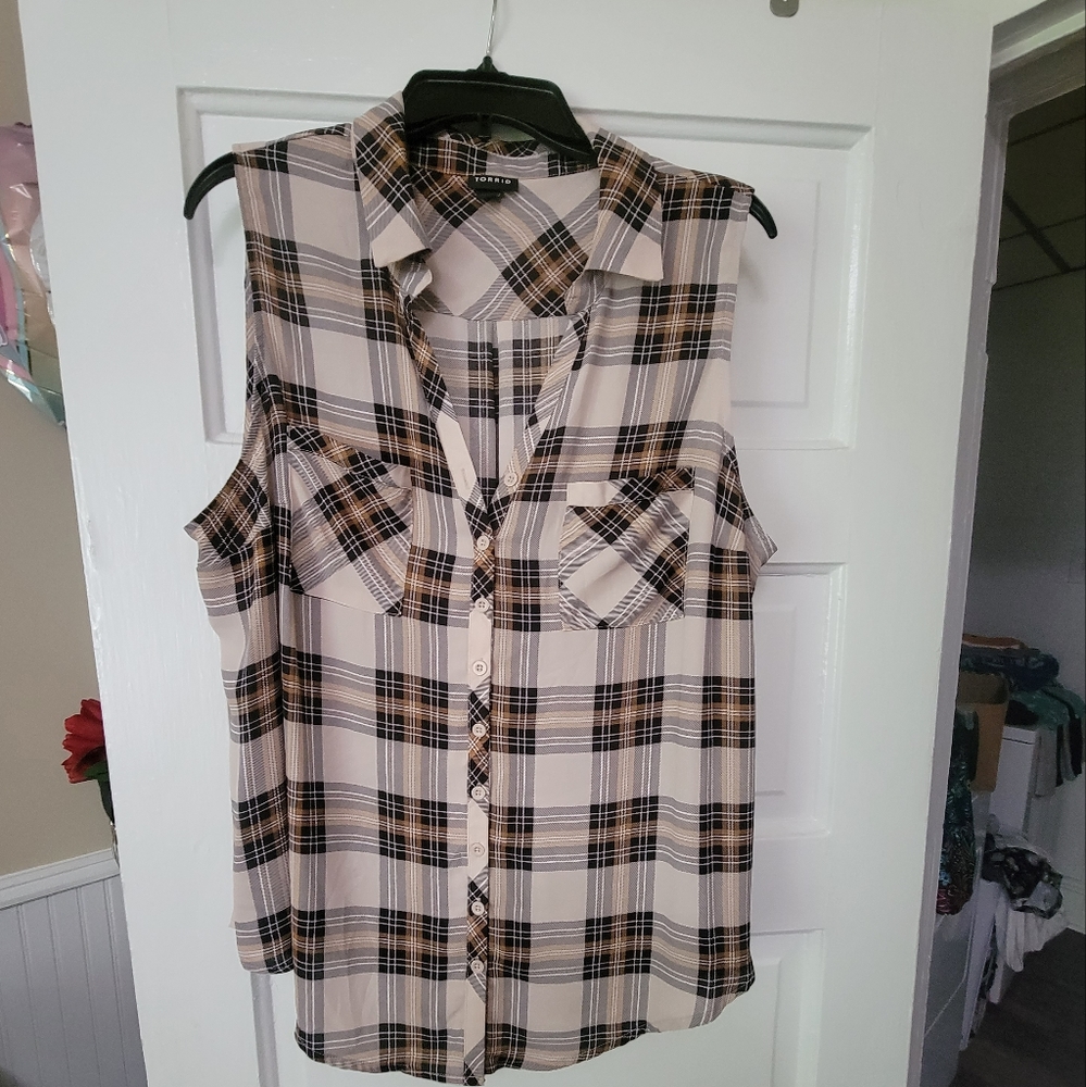 Plaid Sleeveless Tank